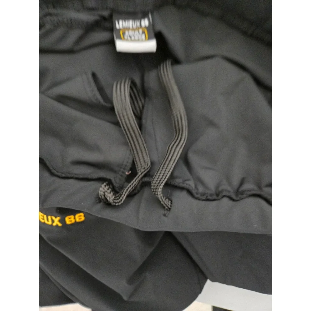 Lemieux‎ 66 Mens Pittsburgh Penguins Track Pants Black Zipper Cuffs XL